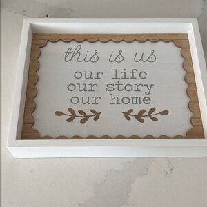 Elegant White and Brown Home Story Frame